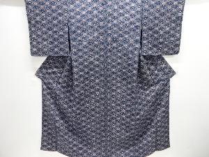 大正ロマン　花唐草模様上代紬着物